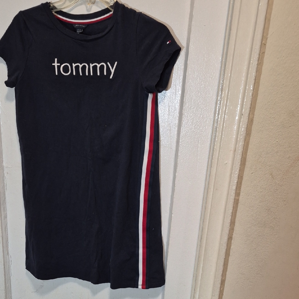 Tommy Hilfiger Navy Dress with Red and White Stripes